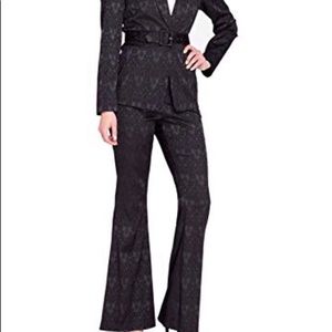 Tahari ASL Jacquard Belted Flared 3 piece Suit